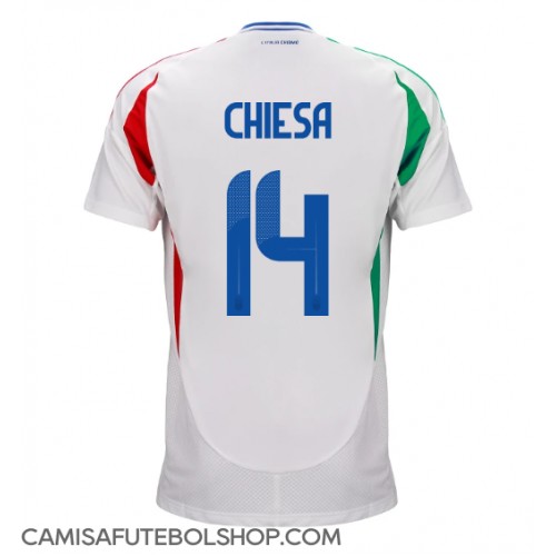 Camisa de time de futebol Itália Federico Chiesa #14 Replicas 2º Equipamento Europeu 2024 Manga Curta